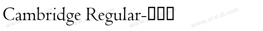 Cambridge Regular字体转换